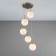 Suspended lamp Citilux "Tommy" CL102054, 36x36x56 cm, 5x40W, E14, gray color
