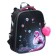 School backpack 38 x 30 x 16 cm, ergonomic back, stavia "flamingo", gray/pink