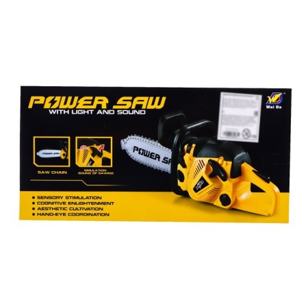 Forest chainsaw, green, sound effects, works from batteries-6