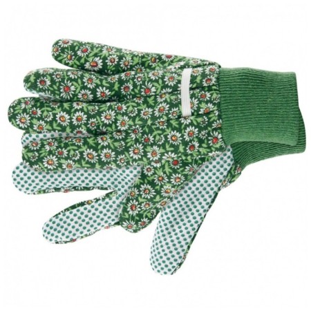 Garden gloves, x/b, with PVC dots, cuffs, size 7, Palisad-2