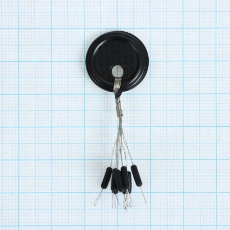 Silicone Stop Yugana "Cylinder", size M, black, 9 pcs.-1