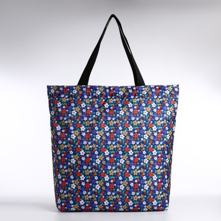 Household bag on a zipper, with a cosmetic bag, blue color-2