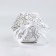 Carriage - hexagon for flowers "Contour flowers", white, 15 x 35 x 15 cm