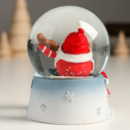 Souvenir Polystone Water Ball "Santa Claus with violin" 7x8x9 cm-3