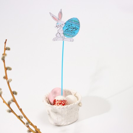 Skewers "Easter rabbit", blue color