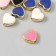 A set of beads for creativity plastic "Hearts, Bright gloss" mix 10 pcs 1.2x1.2 cm