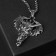 Unisex "Dragon" Head, color black silver, 60 cm