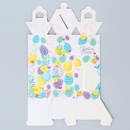 Confectionery box, packaging “Congratulations on Easter!”, Easter, 8 x 8 x 21 cm-5