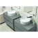 The built -in sink Cersanit Crea 38, Ring, on the countertop, white