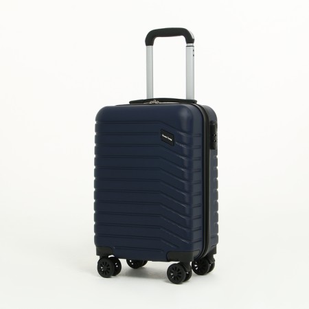 Small suitcase 18 "on lightning, code castle, 4 wheels, blue color
