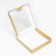 Self -charged box, with a window, gold, 16 x 16 x 3 cm