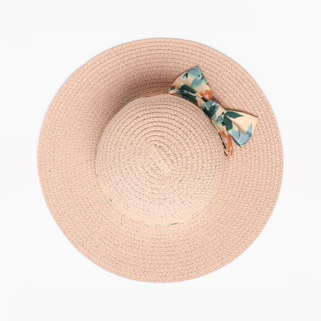 Hat for girls, pink color, size 52-1