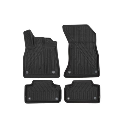 Kvest 3D mats in the salon for Audi Q5, 2018- crossover, 4 pcs. (polyster, black, black