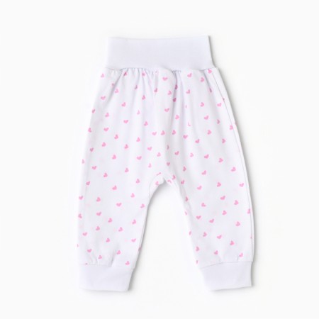 Children's sliders "Antoshka", white color/hearts, height 80-3