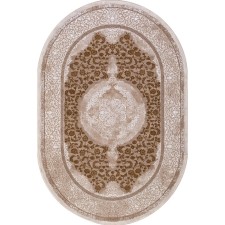 Ковёр овальный Karmen Hali Quantum, размер 156x230 см, цвет brown/brown