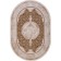 Oval Carbon Karmen Hali Quantum, size 156x230 cm, color Brown/Brown
