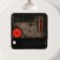 Wall -wall clocks for the kitchen "Teaker and two cups", silent, 29 x 34 cm, white, aa