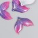 Decor for creativity plastic "Tail of a mermaid with golden lines" purple 3x2.4 cm