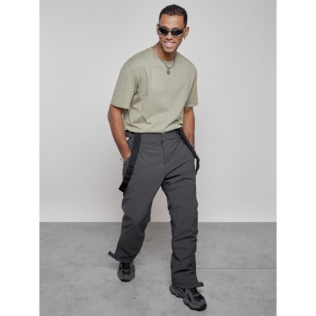Semi-combinezone ski insulated male winter, size 56, dark gray color-13
