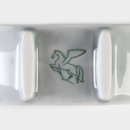 Porcelain-porcelain ring "Watercolor", color light gray-3