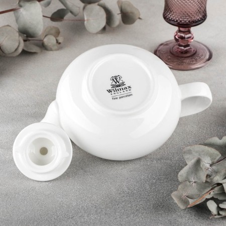 Teapot porcelain blanket Wilmax, 800 ml, white color-2