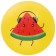 Children's ball "watermelon", d = 22 cm, 60 g, color mix