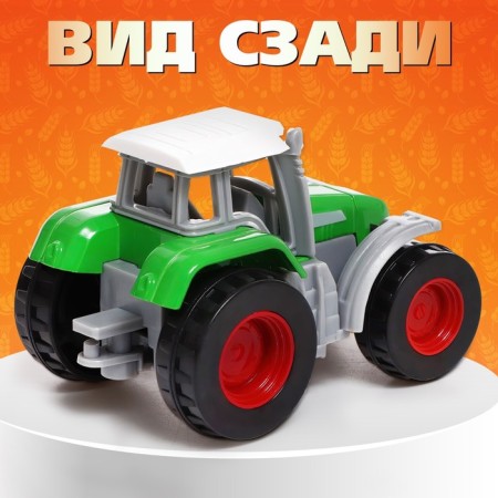 Metal tractor "farmer", green color-2