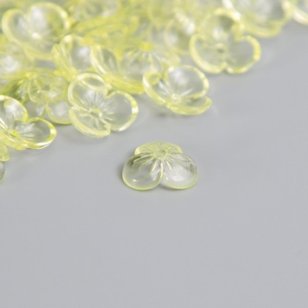 Beads for creativity Plastic "Busy Hat" set 50 pcs Transparent yellow 0.4x1x1 cm-1