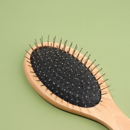 Massage comb “SWAR”, 8.2 × 23.3 cm, color “Light Wood”/Black-3