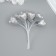 Decorative heart for creativity 2x2 cm, silver