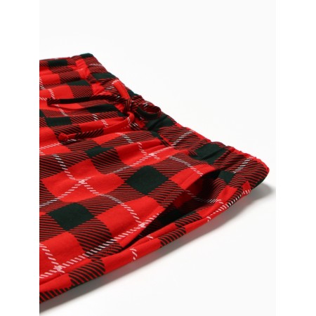 Pajama New Year's male KAFTAN "Santa", red/gray color, size 54-4