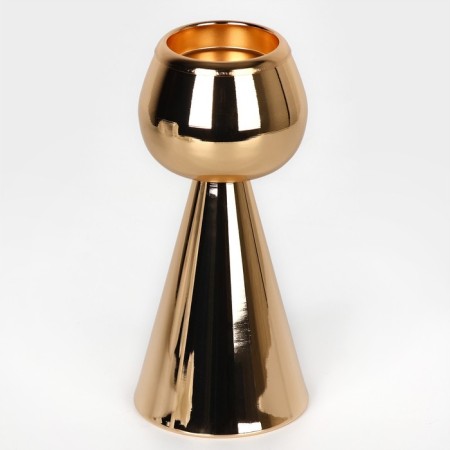 Summary Metal for 1 candle "Hyacinth", color gold 8 x 8 x 19 cm-2