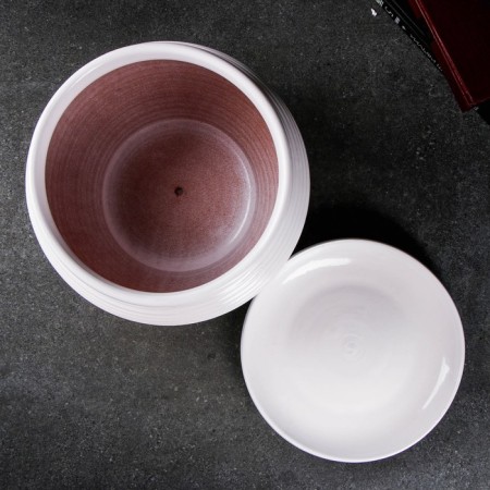 Flower pot "Saturn" White, 6.5l-1
