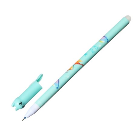 Gel handle with erased ink Calligrata, 0.38mm, blue rod, Cat Cat Cosmonaut, mix-1