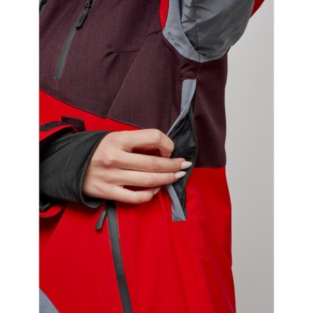 Ski suit female, size 58, red color-7