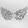 Carnival wings "angel", for children, silver color