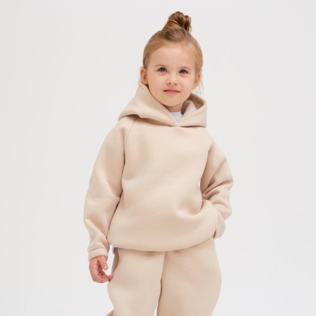 Худи детское MINAKU: Basic Line KIDS цвет бежевый, рост 110-1