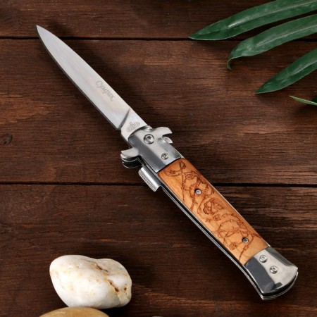 Folding "dusk" steel - 65x13, handle - wood, 23 cm
