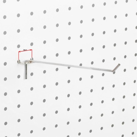 A single hook for a metal perforated panel, step 25 mm, d = 3.5 mm, l = 250 mm, chromium color-1