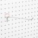 A single hook for a metal perforated panel, step 25 mm, d = 3.5 mm, l = 250 mm, chromium color