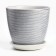 Flower pot "Bun" painting silver 3 l