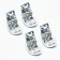 Modnik boots, set 4 pcs, 2 size (4.4 x 3.4 cm), white