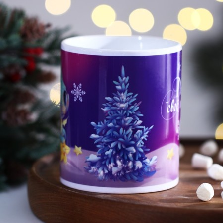 Ceramic mug "Heat", 320 ml, purple color-2