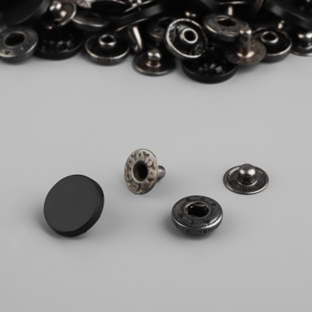 Installation button, alpha (S-shaped), d = 12 mm, black matte color-1
