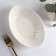 Ceramic oval "airiness", 400 ml, white color