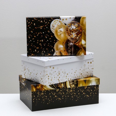 A set of boxes 10 in 1, gift packaging, “Happy Birthday”, 12 x 7 x 4 - 32.5 x 20 x 12.5 cm-4