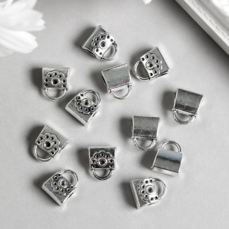 Busina for creativity Metal "Bag" silver 1.2x1 cm-1