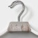 Shoulders - LadoM clothing hangers with anti -slip silicone insert, 39 × 1.2 × 19 cm, 3 pcs, white color