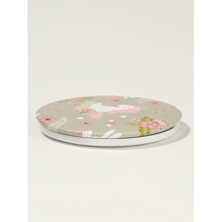 Folding mirror “unicorns”, d = 7.3 cm, with an increase, olive color-3