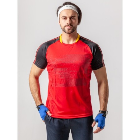 Sports T -shirt male ise, size 46, red color-7